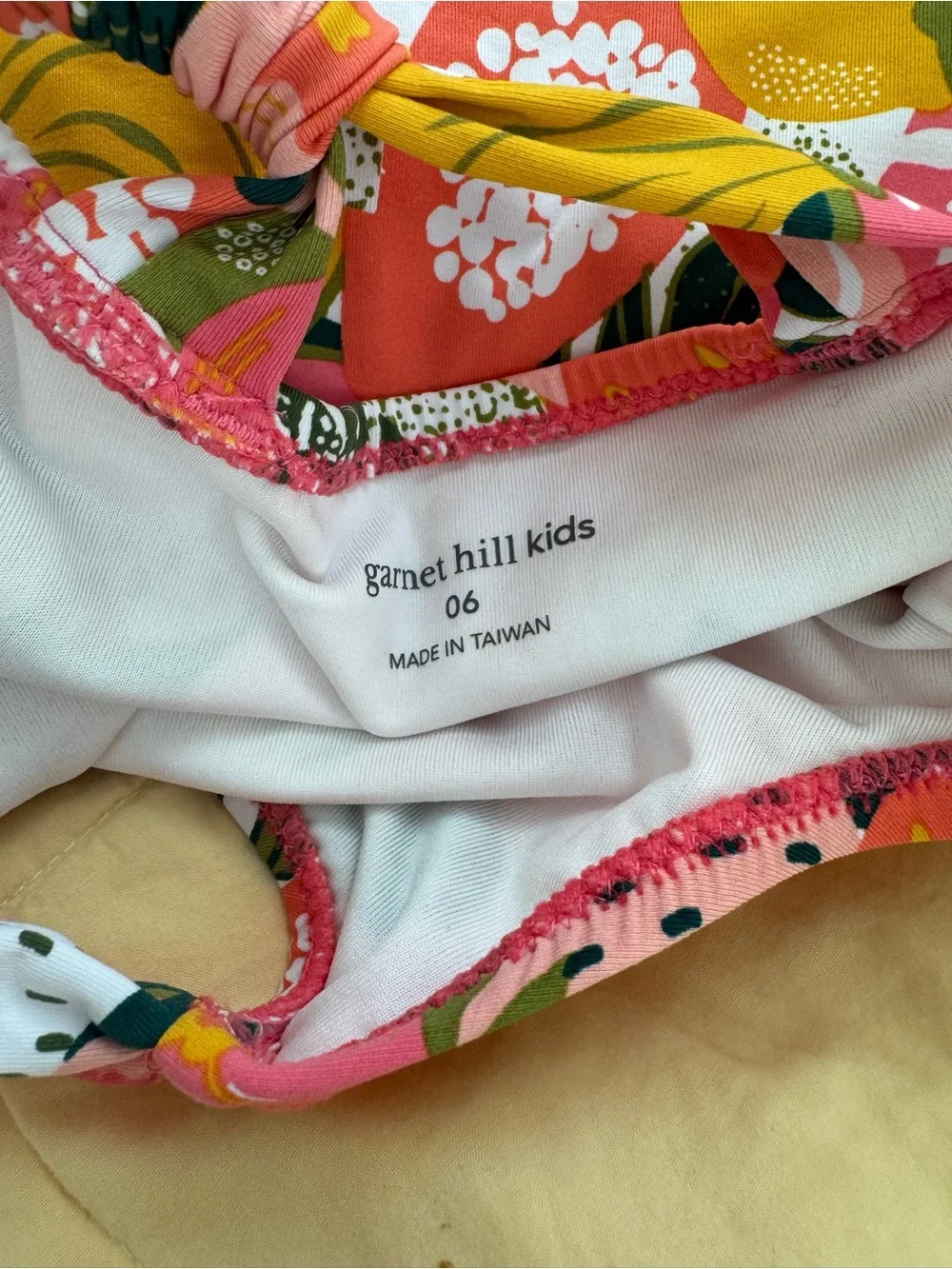 garnet hill swim top size 6